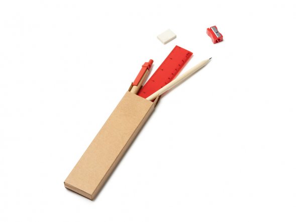 Набор канцелярский LIZANA, красный 