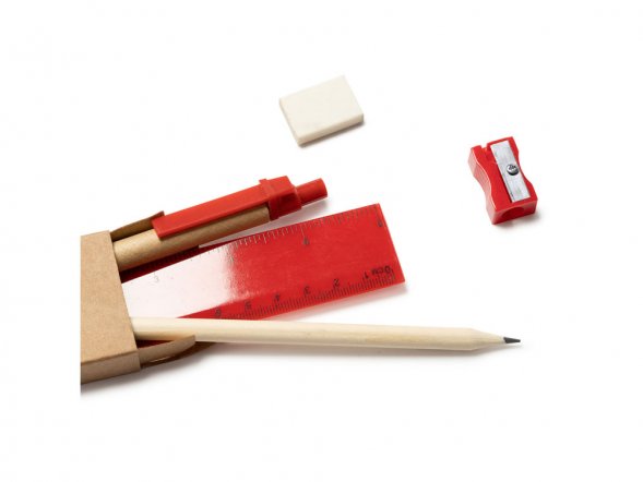 Набор канцелярский LIZANA, красный 