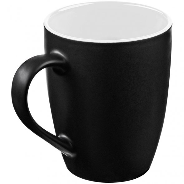 Кружка Bright Tulip, матовая, черная с белым 