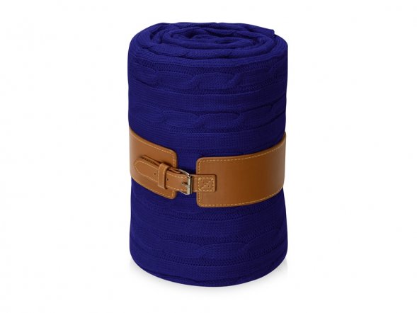 Плед акриловый Braid NEW, темно-синий 