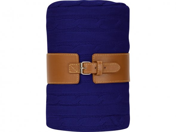 Плед акриловый Braid NEW, темно-синий 