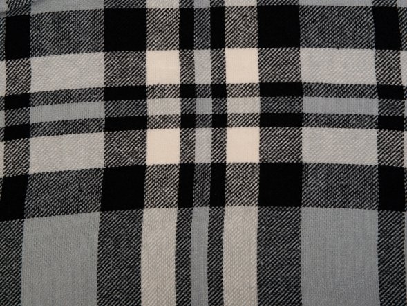 Плед Liner с бахромой, 140*205 см., серый с черным 