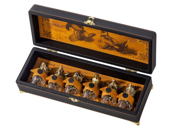 Подарочный набор Русская охота, темно-коричневый/рыжий 