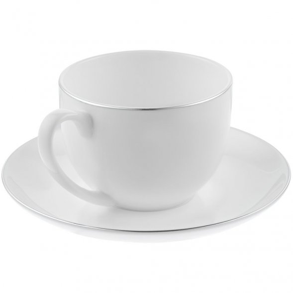 Набор на 2 персоны Select, белый с серебристой отводкой 