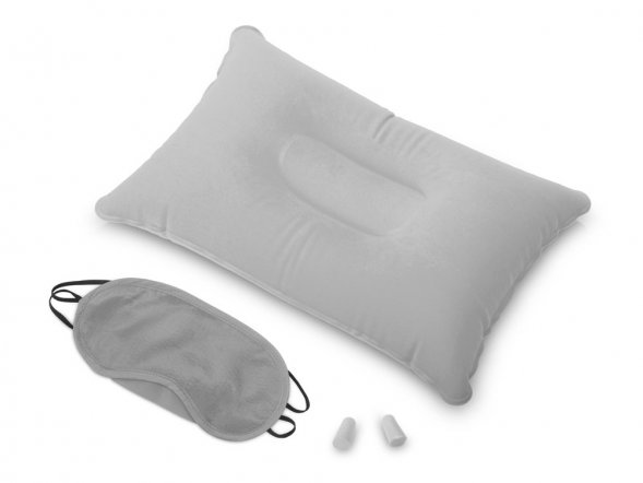 Набор для путешествия с прямоугольной подушкой Cloud, серый 