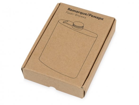 Фляжка 240 мл Remarque soft touch, 304 сталь, оранжевый 