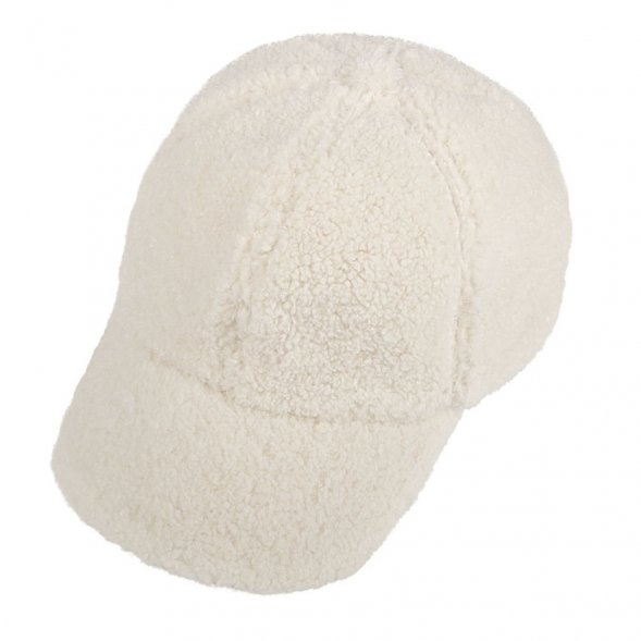 Бейсболка Oblako, утепленная, молочно-белая 