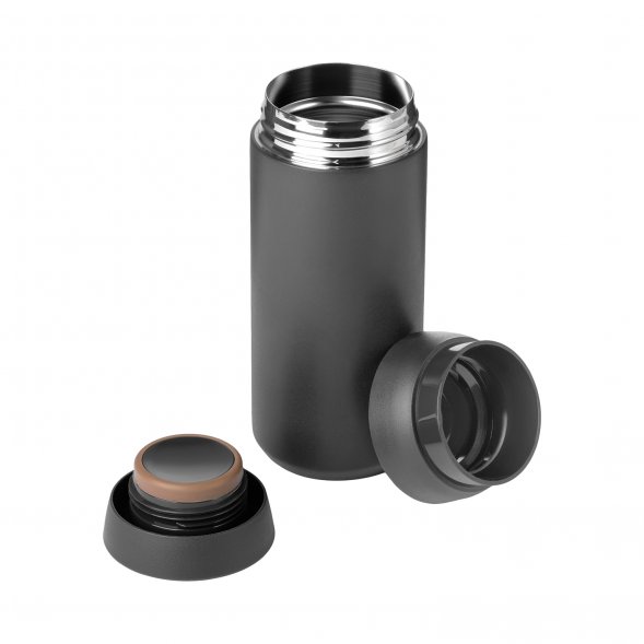 Термобутылка вакуумная герметичная Grace, серая 