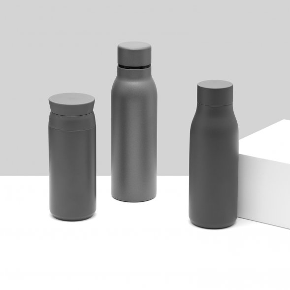 Термобутылка вакуумная герметичная Grace, серая 