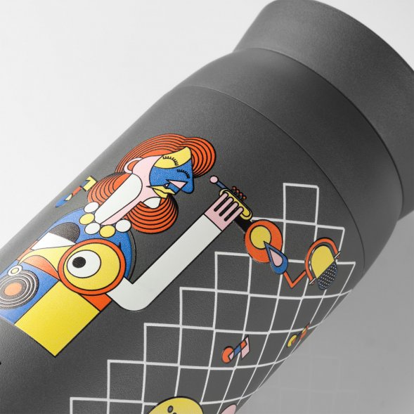 Термобутылка вакуумная герметичная Grace, серая 