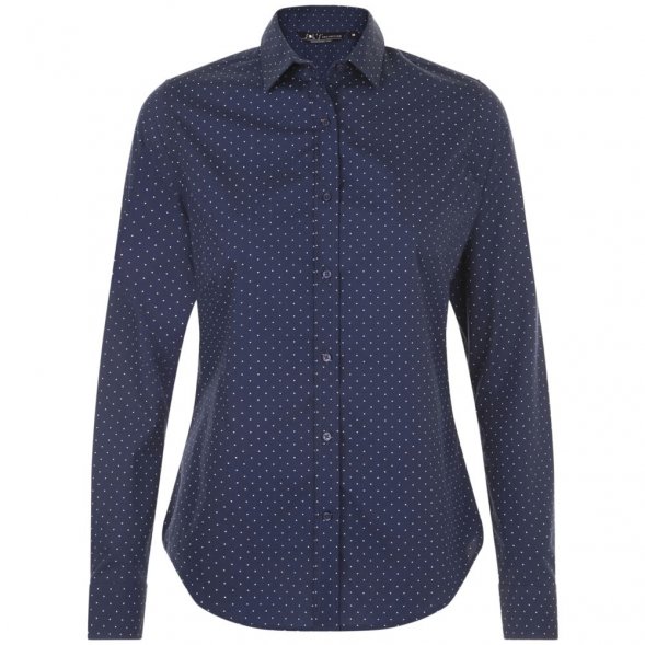 Рубашка женская Becker Women, темно-синяя с белым 
