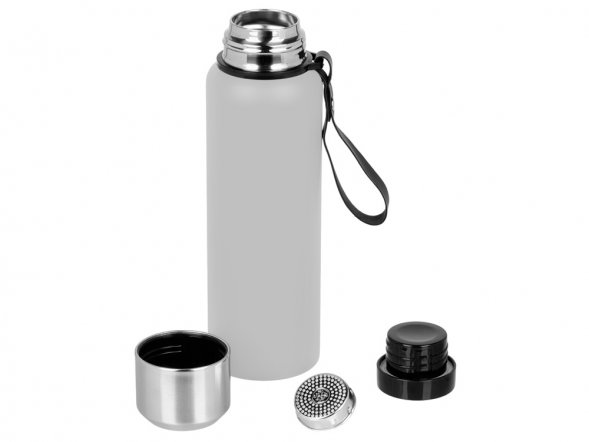 Вакуумный термос Story, тубус, средне-серый 