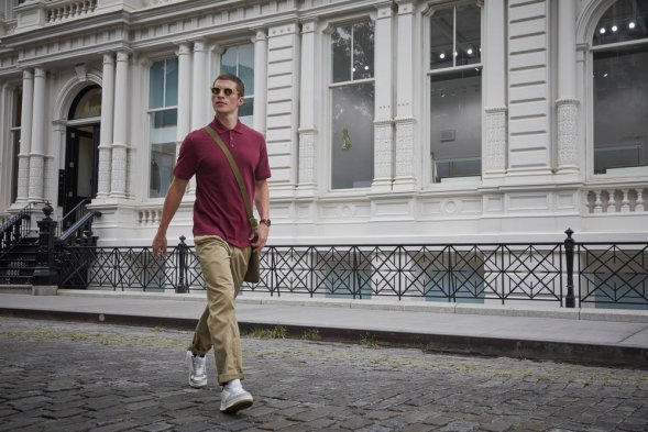 Рубашка поло Safran темно-синяя 