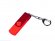USB-флешка на 16 Гб 3 в 1 поворотный механизм, c двумя дополнительными разъемами MicroUSB и TypeC C с одноцветным металлическим клипом, красный 