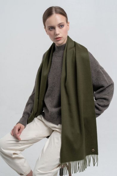 Шарф Graceful, зеленый (оливковый) 