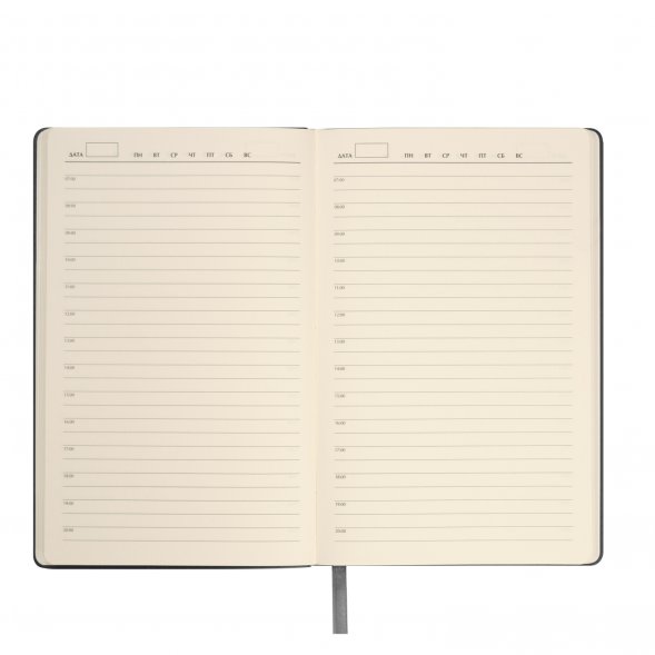 Ежедневник Star недатированный, серый (с упаковкой, со стикерами) 