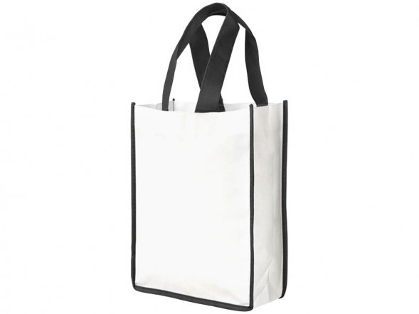 Небольшая контрастная нетканая сумка-тоут для покупок 