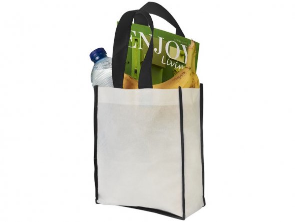 Небольшая контрастная нетканая сумка-тоут для покупок 