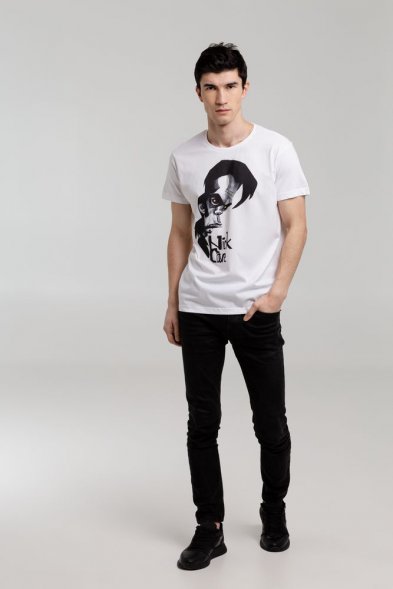 Футболка «Меламед. Nick Cave», белая 