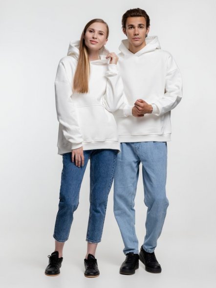 Худи оверсайз Kulonga Comfort Heavy, молочно-белое 