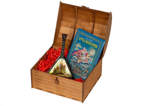 Подарочный набор Музыкальная Россия: балалайка, книга Конек - горбунок 