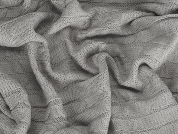 Плед акриловый Braid NEW, светло-серый 