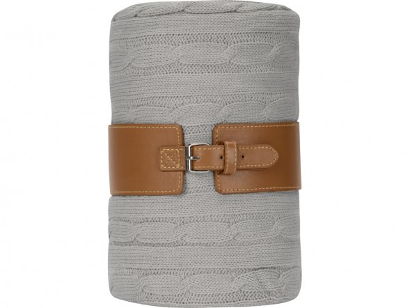 Плед акриловый Braid NEW, светло-серый 