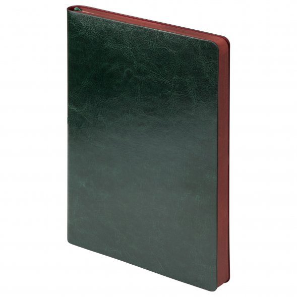 Ежедневник River side недатированный, зеленый/бургунди 