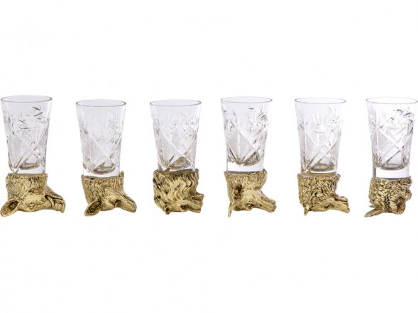 Подарочный набор Русская охота, темно-коричневый/молочный 