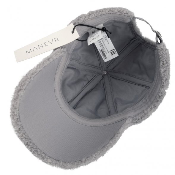 Бейсболка Oblako, утепленная, серая 