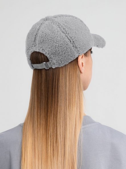 Бейсболка Oblako, утепленная, серая 