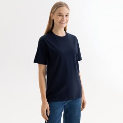 Футболка унисекс KRIS, 100% хлопок, 150 гр., темно-синяя, размер XXL