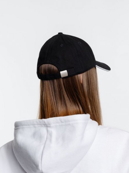 Бейсболка Spiker, черная с белым 