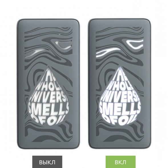 Внешний аккумулятор с подсветкой Ancor PD Plus 10000 mAh, серый 