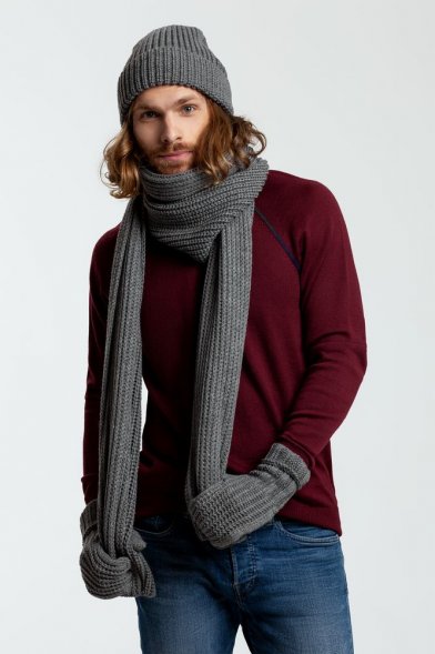 Набор Nordkyn Full Set с шарфом, серый 