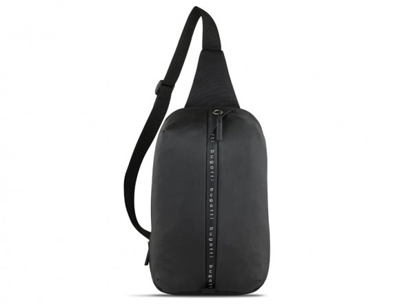 Рюкзак BUGATTI Blanc Delight, чёрный, нейлон RPET600D/тарпаулин/полиэстер, 18х10х31 см, 5 л 