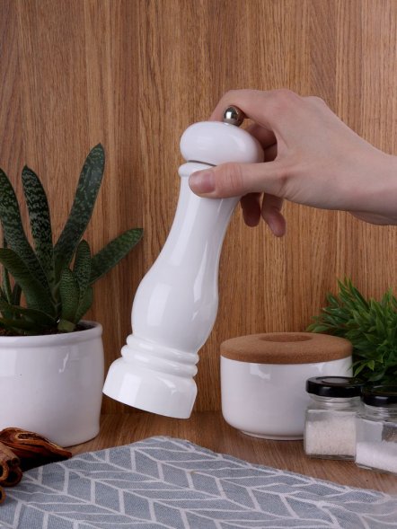 Механическая мельница для специй Gambit, белая 