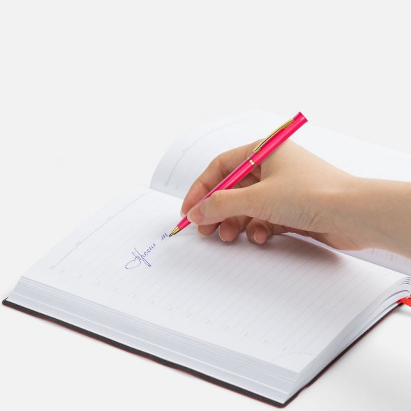 Ручка шариковая Euro Gold, розовая 