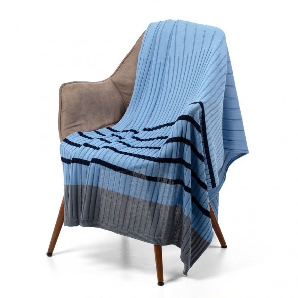 Плед Friolenta, синий с голубым 