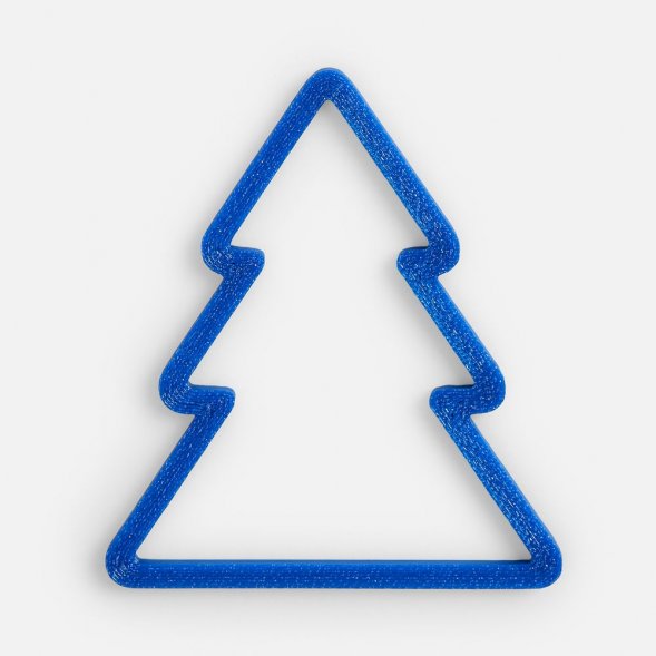 Подвеска «Елочка», 3D-печать, синяя 