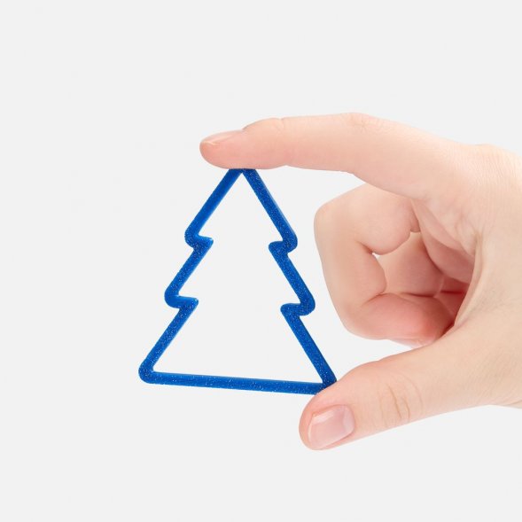 Подвеска «Елочка», 3D-печать, синяя 