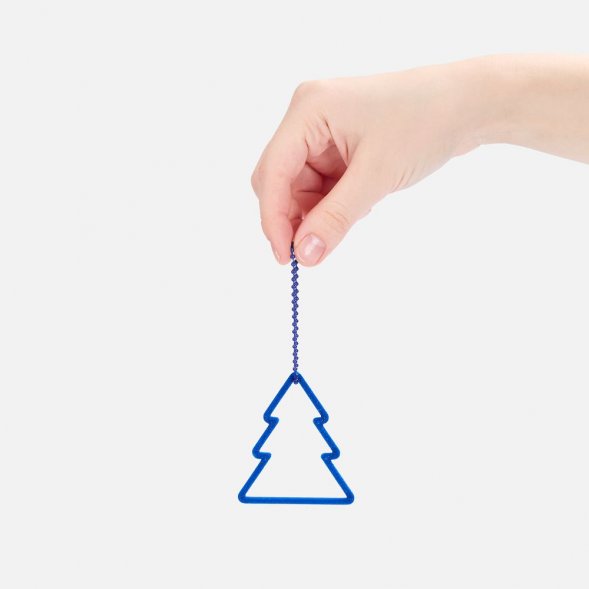 Подвеска «Елочка», 3D-печать, синяя 