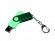 USB-флешка на 16 Гб 3 в 1 поворотный механизм, c двумя дополнительными разъемами MicroUSB и TypeC C с одноцветным металлическим клипом, зеленый 