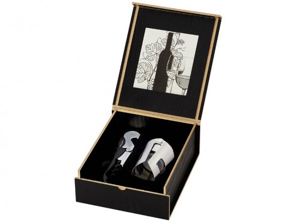 Набор Belgio для вина и шампанского, серебристый 