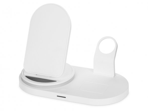 Складная зарядная станция с беспроводной зарядкой Flashport, 15 Вт, белый 