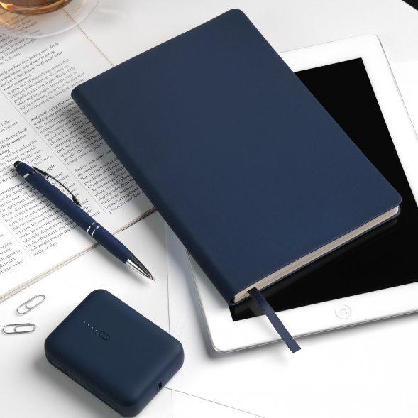 Ежедневник Star недатированный, синий (с упаковкой, со стикерами) 