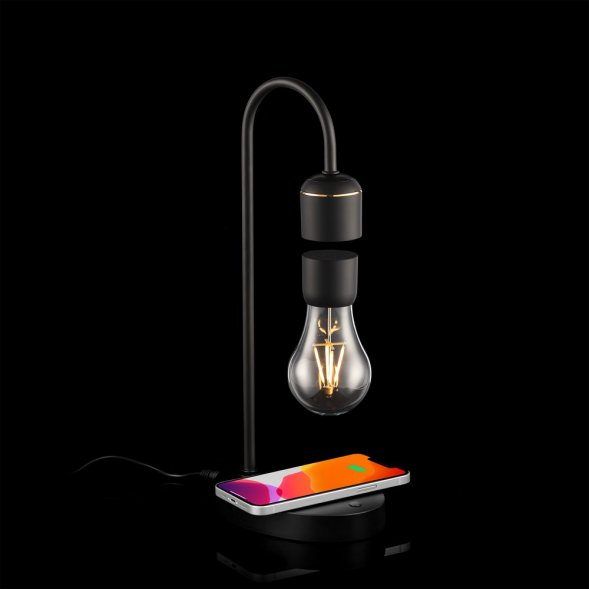 Левитирующая лампа с функцией беспроводной зарядки leviStation 