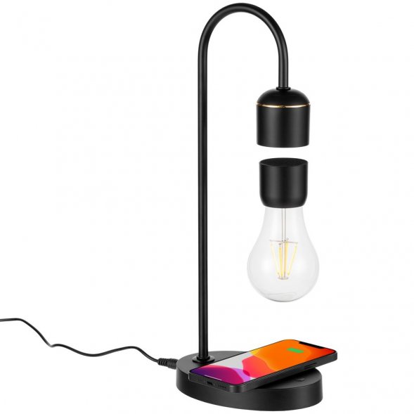 Левитирующая лампа с функцией беспроводной зарядки leviStation 