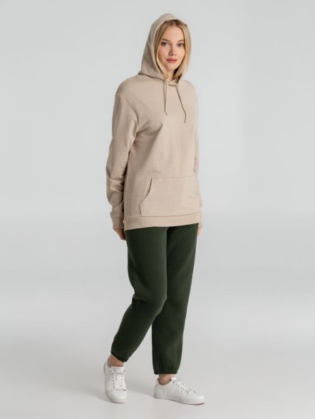 Толстовка с капюшоном унисекс Hoodie, бежевая 