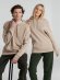 Толстовка с капюшоном унисекс Hoodie, бежевая 
